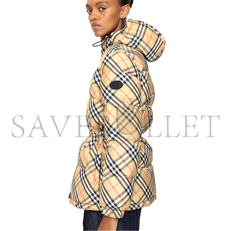 BURBERRY WATTIERTE NYLON-KAPUZENJACKE IN CHECK 81102401